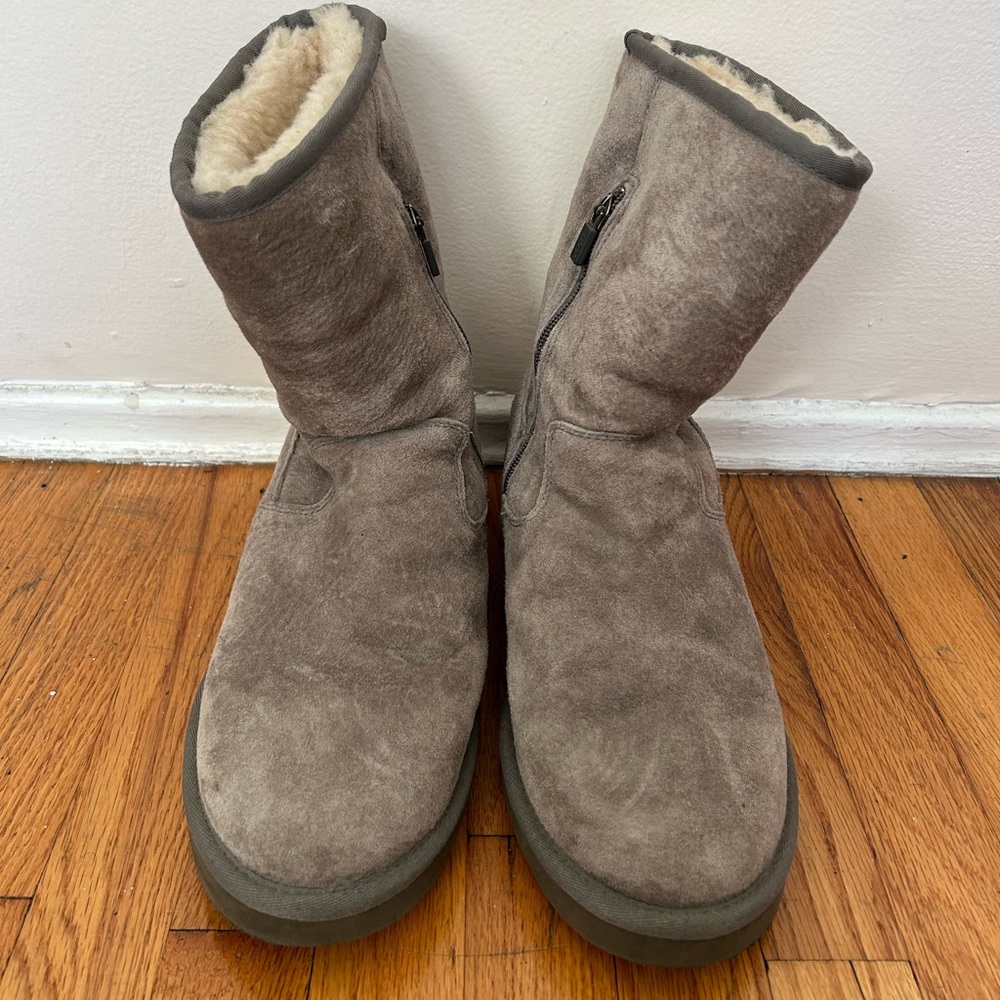 UGG Cozy Gray Shearling-Lined Women's Boots